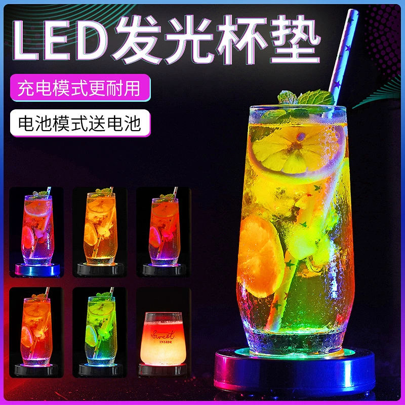 LED коктейльная чашка для чая, легкие огни, бокал для вина, держатель под светильник