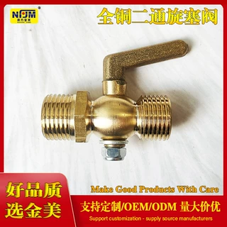 南方金美品牌全铜二通旋塞阀压力表4分全铜手柄压力表专用阀门
