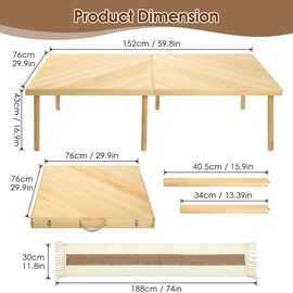 实木可移动家用室内户外可折叠沙滩桌聚会烧烤桌客厅便携式野餐桌