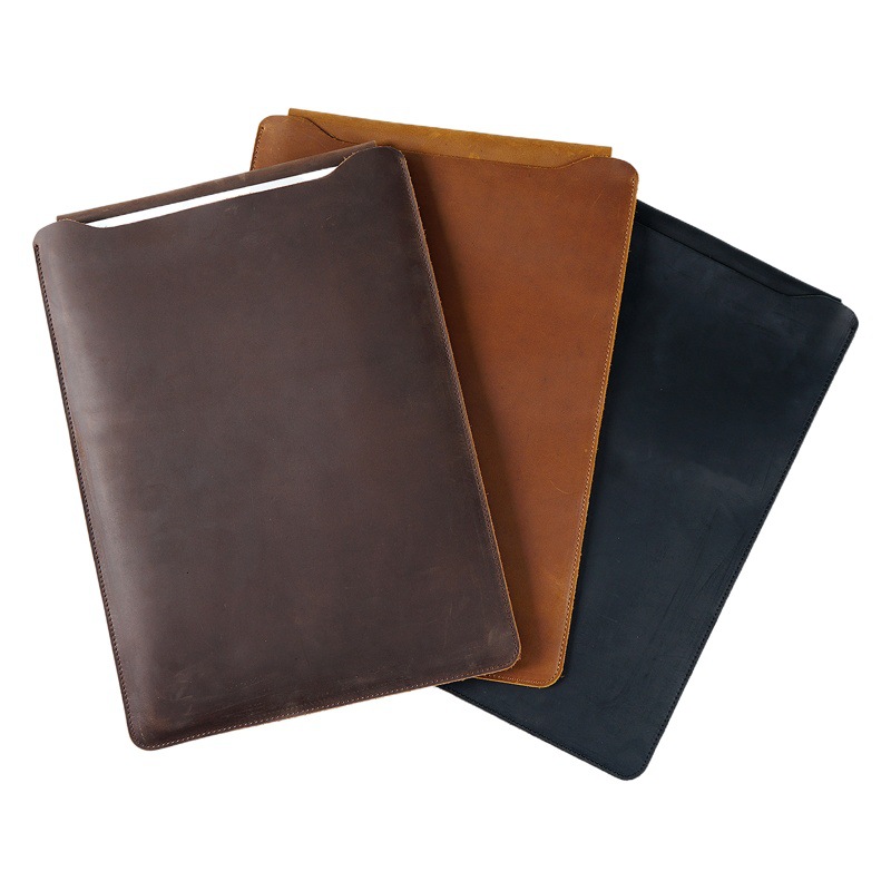 Crazy Horse leather laptop bag first layer cowhide laptop liner bag for Apple Huawei 12-inch 13-inch 14-inch in stock