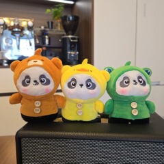 かわいい女装レッサーパンダペンダント四川ジャイアントパンダぬいぐるみ人形バッグペンダント人形キーホルダー