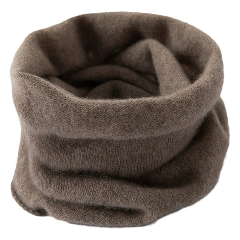 2023 осенне-зимний Новый женский кашемировый вязаный шарф, теплый воротник, однотонный Универсальный шарф, пуловер, маленький шарф
