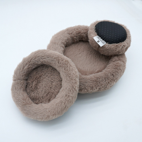 Hamster Nest Pad Winter Round Warm Bedding for Rabbits Chinchillas Hedgehogs and Dormant Cotton Pads for Golden Bears Small Pet Bedding