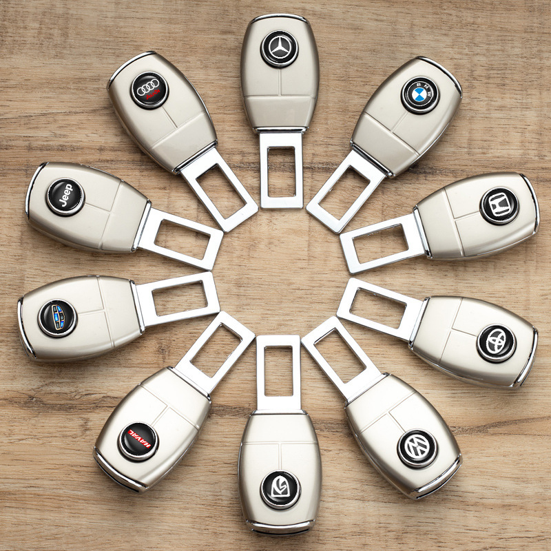 Zinc alloy electroplated car seat belt extension connector seat belt buckle plug pick head lock buckle car supplies