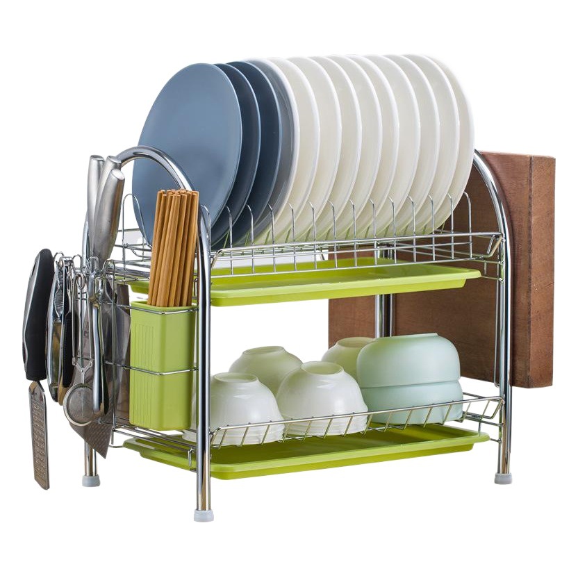 Estante de almacenamiento de fábrica de múltiples capas para el hogar estante de drenaje estante de plato de cocina piso gabinete estante de almacenamiento