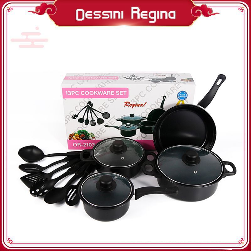 Foreign trade pots and pans 13-piece set...