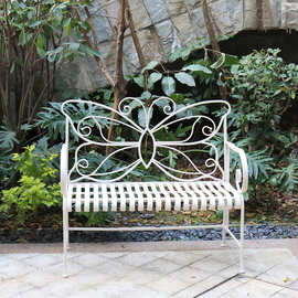 时尚铁艺沙发双人椅子公园长椅花园阳台户外庭院露台躺椅加厚