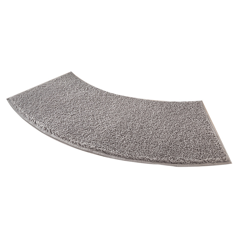 Cuarto de baño alfombra de piso curvada sala de ducha color sólido hogar absorbente alfombra de piso en forma de abanico baño alfombra antideslizante alfombra de la puerta