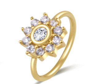 1 Pieza Anillos En La Nariz Estilo IG Brillante Geométrico Flor Mariposa Cobre Embutido Circón Anillos En La Nariz display picture 16