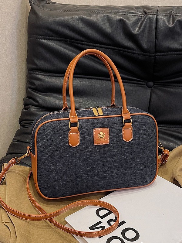 Brady retro jeans bolso de bolos de mano para mujeres 2024 nuevo cross-border color alto sensación mochila