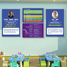 编程教室装饰名人名言挂图机器人培训机构文化墙布置海报走廊壁画