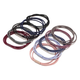 Three lines in one Korean version of small fresh black hair ring color head rope high elastic base rubber band hair rope