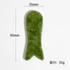 Green Phoenix Jade Fish Tail Shaped Scraping Board