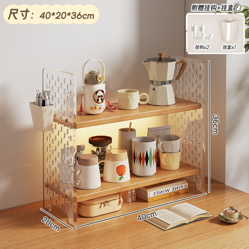 Taza de mesa almacenamiento estante acrílico taza de agua estante de té estante de mesa sala de té esquina de café estante de exhibición