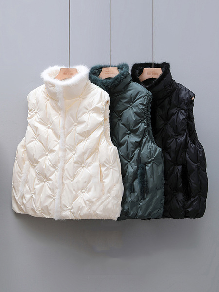 Elite winter fashionable elegant vest with down