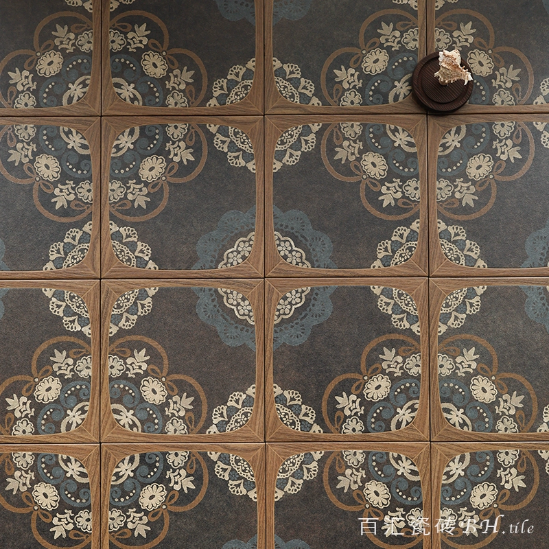 Матовая кухонная плитка в средневековом стиле, антикварная напольная плитка под дерево, ретро-плитка для ресторана, кухни, балкона, гостевого дома, полностью фарфоровая напольная плитка