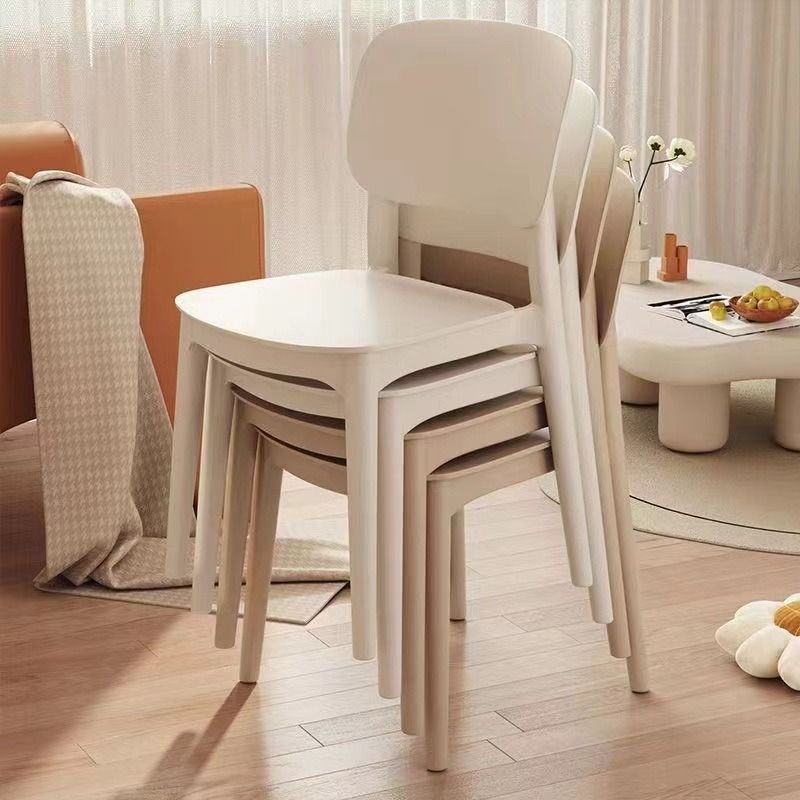 Thickened Plastic Dining Chair Modern Simple Backrest Stool Home Nordic Dining Table Chair Comfortable Backrest Small Chair