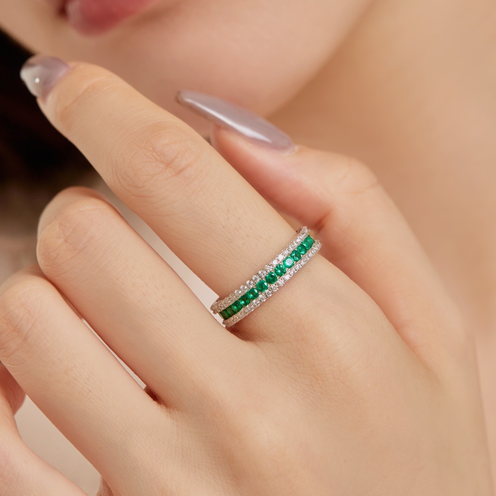 2g Weight Rings Classification 5, 6, 9 Ring Size 1 Piece Quantity Date, Tea Party Occasion 925 Sterling Silver Material Four Leaf Clover Pattern Women's Gender Plating Design Elegant, Glam Style 925 Sterling Silver Four Leaf Clover Rings 17