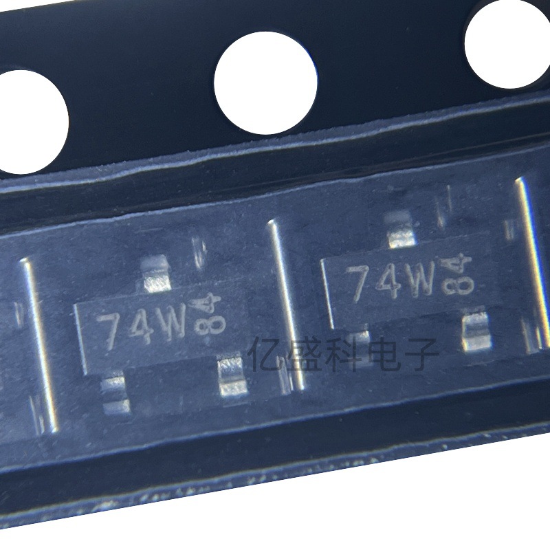原装BAS70-04 丝印74W SOT-23 70V 70mA肖特基二极管BAS70-04,215