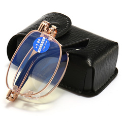 新款男女老人看遠看近雙光老花鏡摺疊便攜防藍光多焦點老花眼鏡