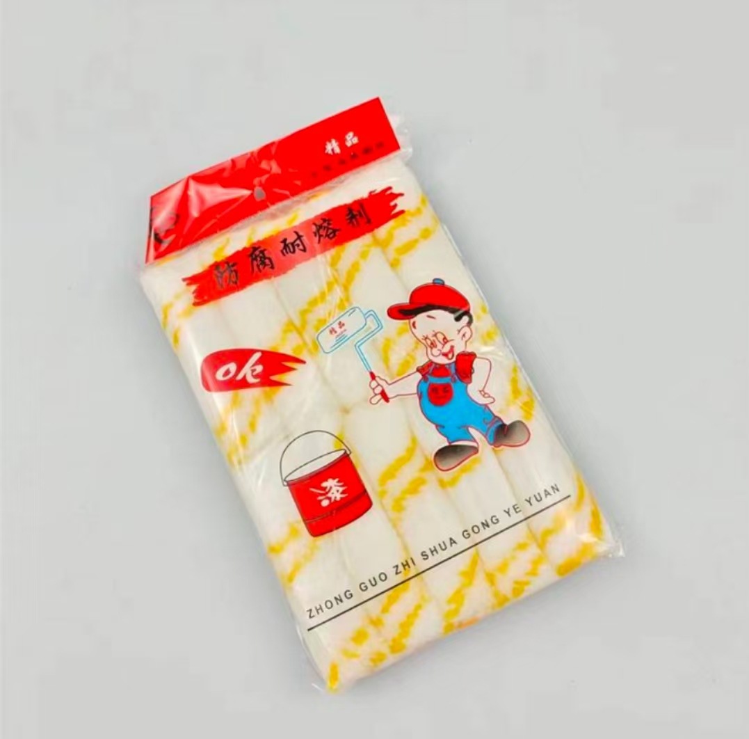 Rodillo de piel de oveja de 4 pulgadas, tamaño pequeño, para pintura de látex con brillo de cáscara de huevo y textura de piel de naranja, especialmente diseñado para rodillos.