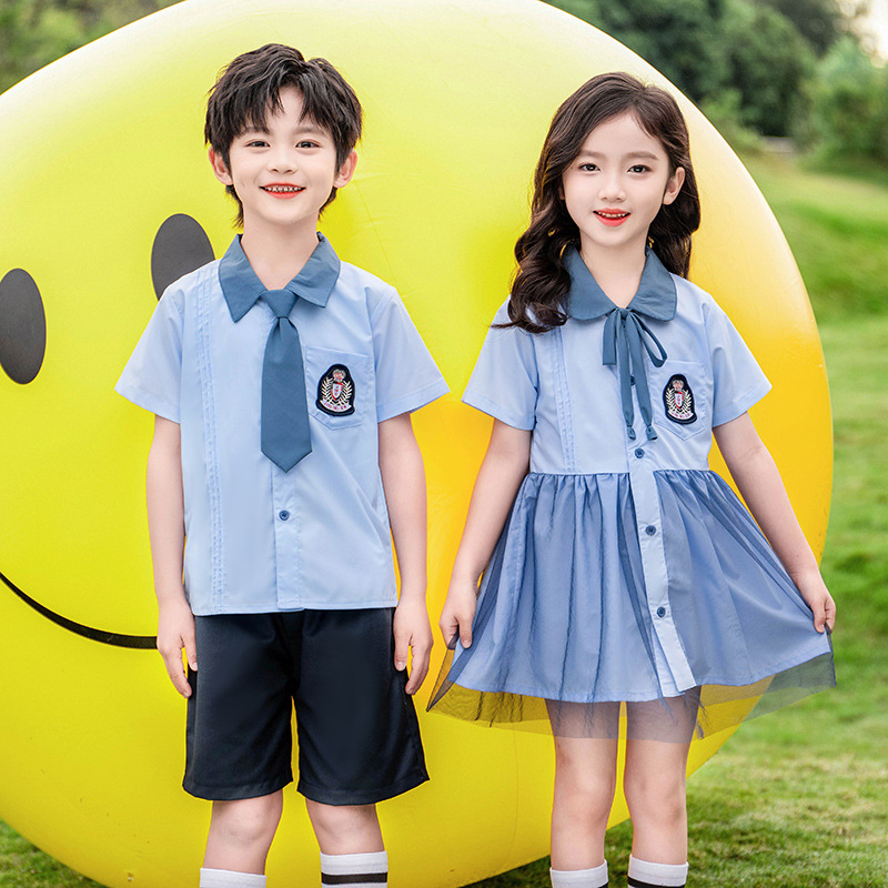 幼兒園園服套裝英倫風小學生校服夏季畢業班服六一兒童節演出服裝