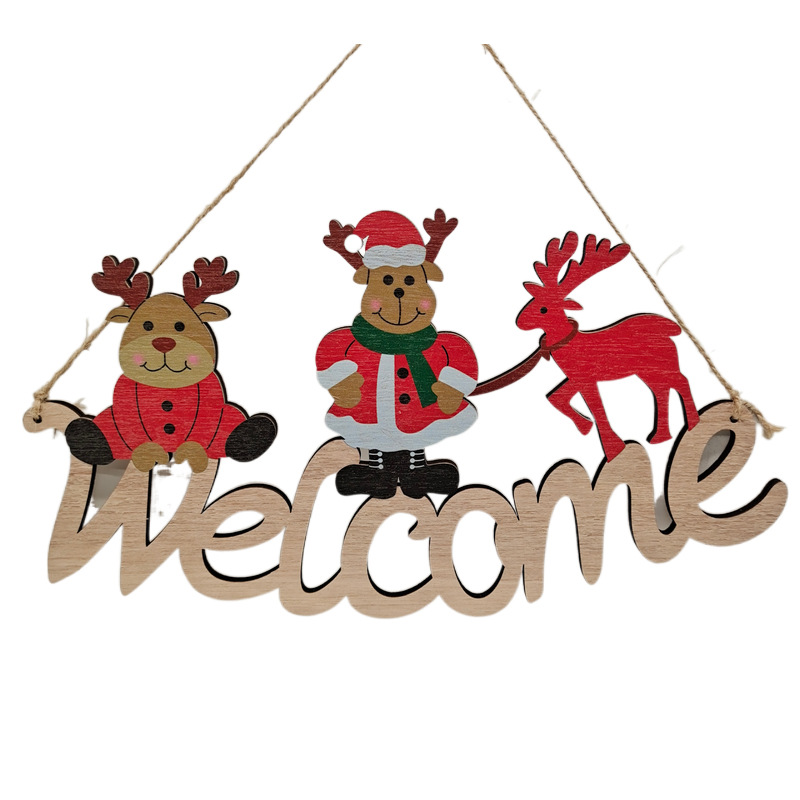 Navidad decoraciones creativas artesanías de madera adornos DIY árbol de Navidad decoración del hogar suministros escena diseño en stock