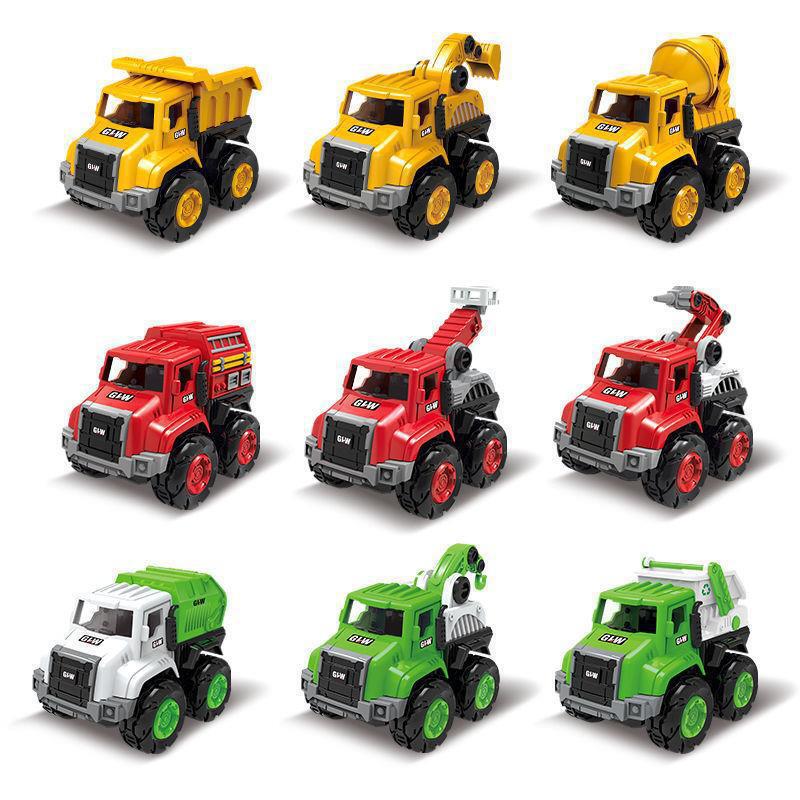Cross-Border Alloy Engineering Vehicle Toy Children's Fall-Resistant Mixer Truck Boy Baby Excavator Inertia Model