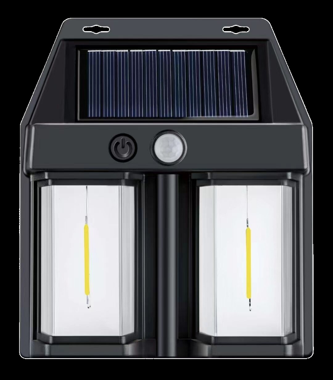 Lámpara de pared con sensor de cuerpo humano solar, iluminación LED impermeable al aire libre, lámpara de jardín de villa, lámpara de noche de tungsteno decorativa