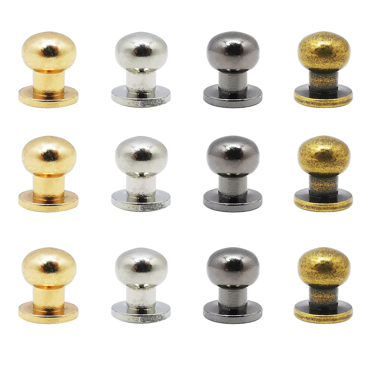 En stock al por mayor varias especificaciones DIY remache Heshang cabeza redonda pezón nail zapatos de equipaje accesorios suministro directo fábrica