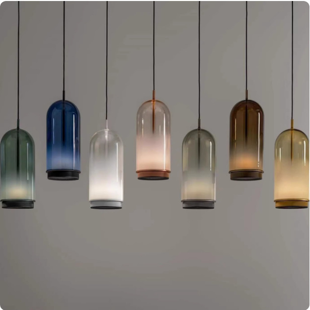 Gradient Personalized Glass Novelty Chandelier Bedside Restaurant Sofa Room B&B Bay Window High-Value Small Chandelier