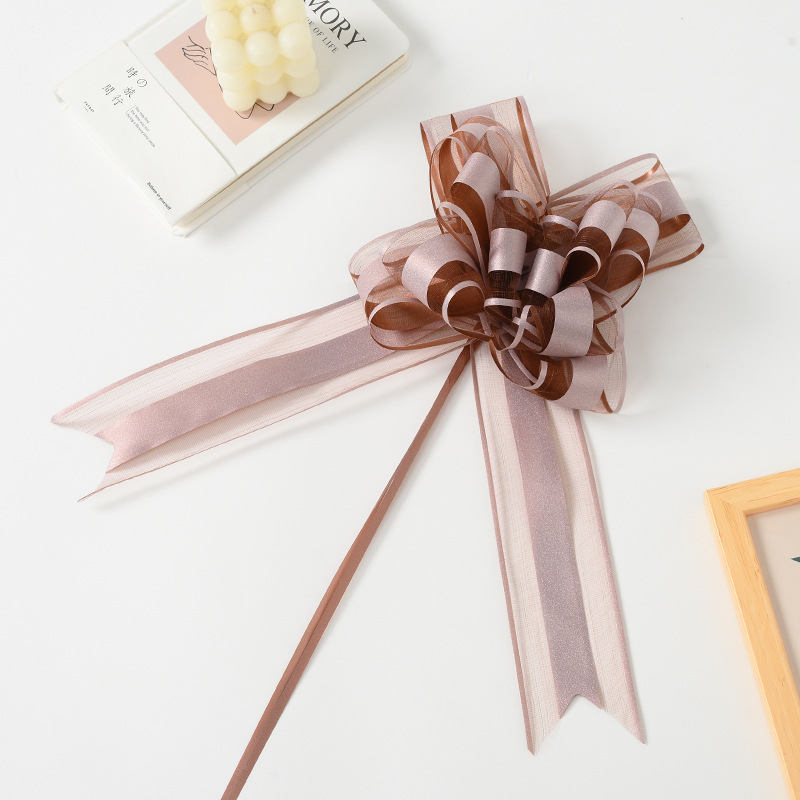 Nuevo crossover Macarons de gran tamaño, diamantes rotos, cebolletas, hilo de nieve, flores de dibujo, embalaje de regalo de Navidad, decoración de coche de bodas, flores de dibujo