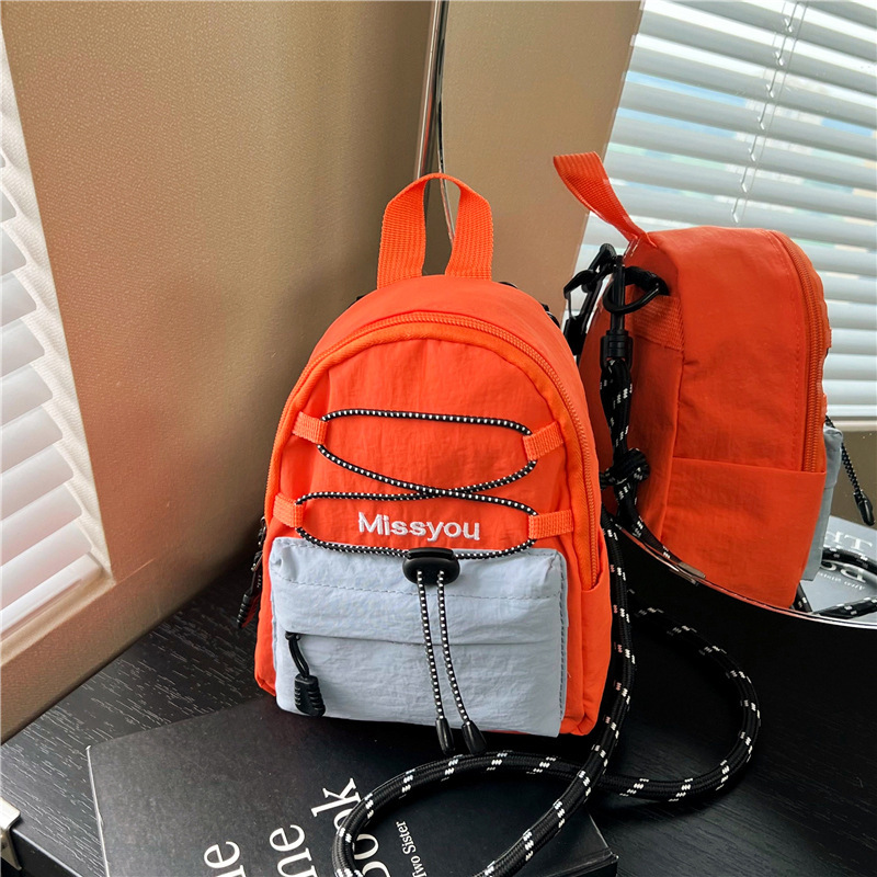 Outdoor small shoulder bag, lightweight hiking crossbody bag for men and women, color-blocked small bag, waterproof casual sports shoulder bag