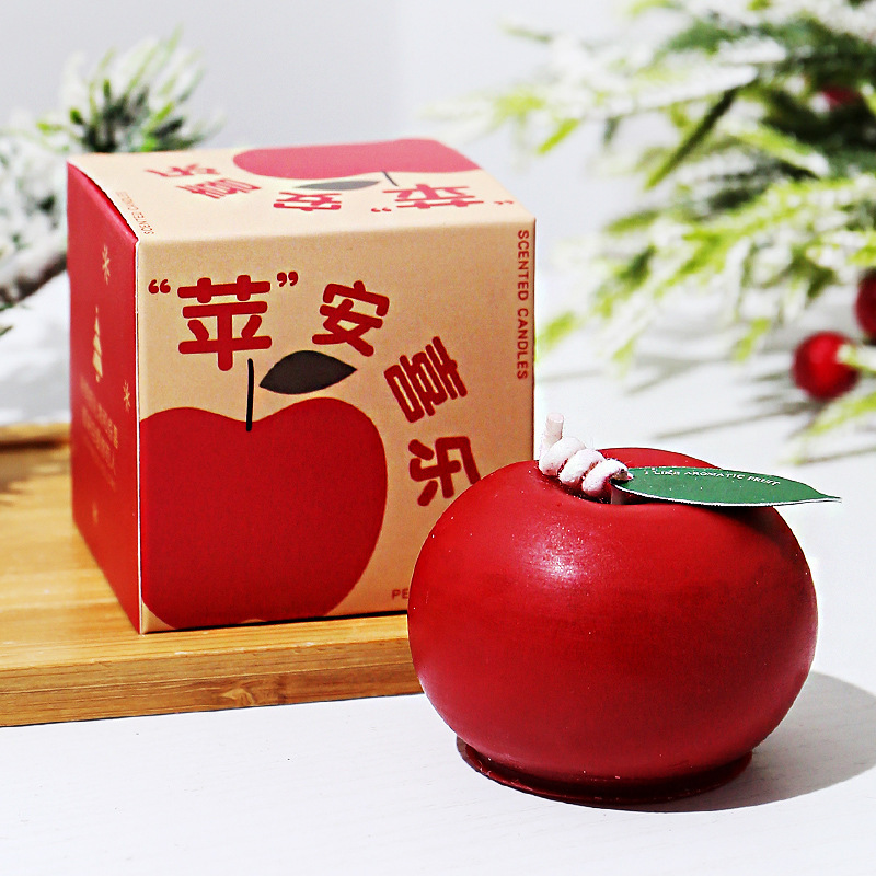 厂家直销圣诞礼品香薰蜡烛跨境热卖仿真苹果氛围感香氛伴手礼批发|undefined