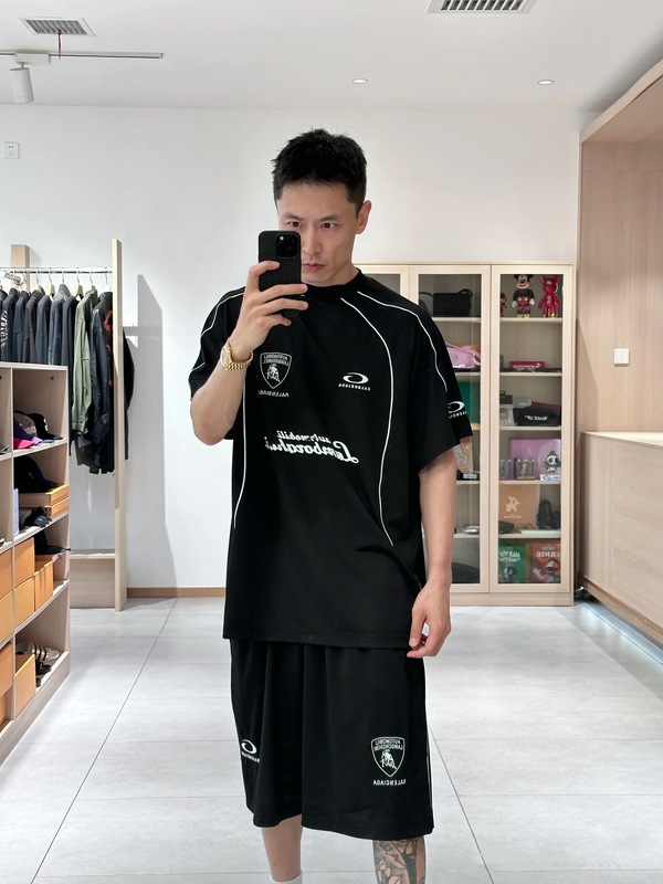 天井品質 25SS トレンドブランド 新品 BLCG ジョイント No.63 刺繍プリント 半袖 Tシャツ 男女同型 トレンド|undefined