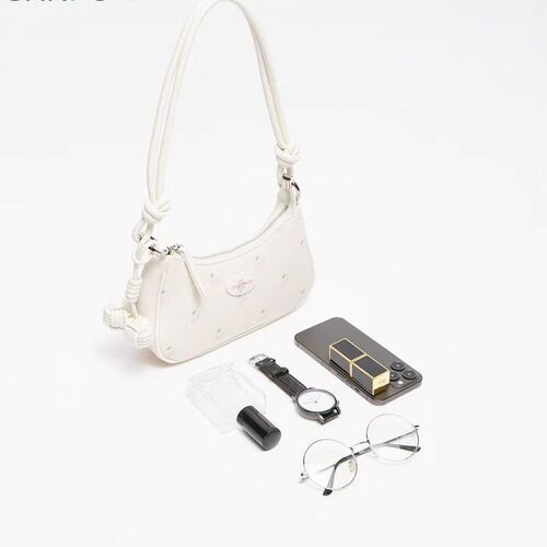 Underarm bag for women, spring, playful cute pet, girl strawberry double rope knot pendant bag, commuting crossbody bag 480865