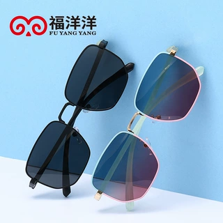 新款金属儿童偏光太阳镜小孩双色电镀墨镜tr90腿宝宝太阳眼镜批发