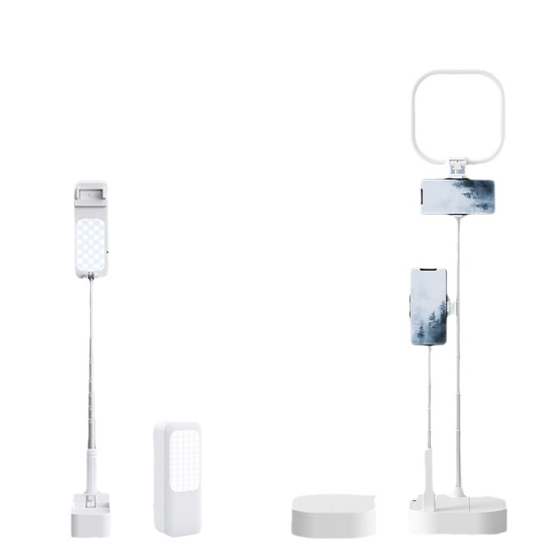 Soporte de disparo superior ajustable para transmisión en vivo para teléfono móvil todo en uno Soporte de transmisión en vivo para teléfono móvil con luz de relleno Soporte perezoso de escritorio