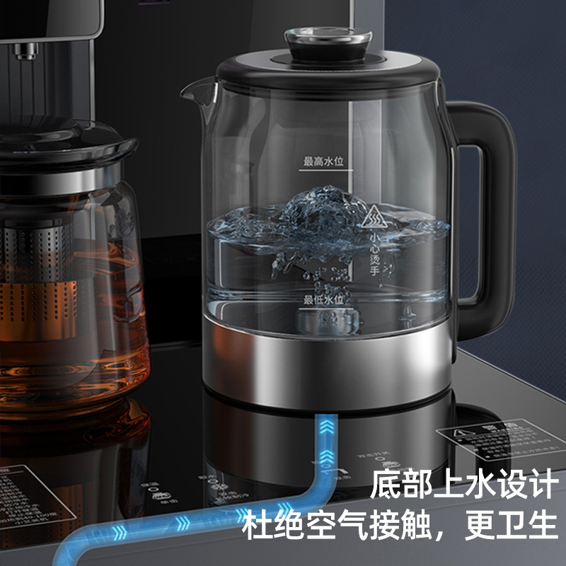 Salón de estar de alta gama inteligente de voz controlada por voz máquina de té doméstica 2025 nueva máquina de beber de agua totalmente automática inteligente en uno