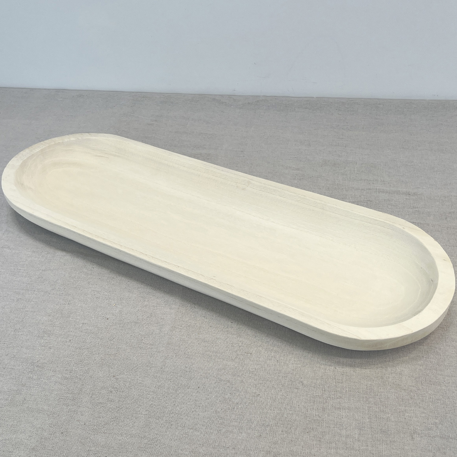 Wooden Dough Decoration Bowl, Rectangular Handmade Tableware, Decorative Paulownia Wood Bowl, Wooden Candle Bowl