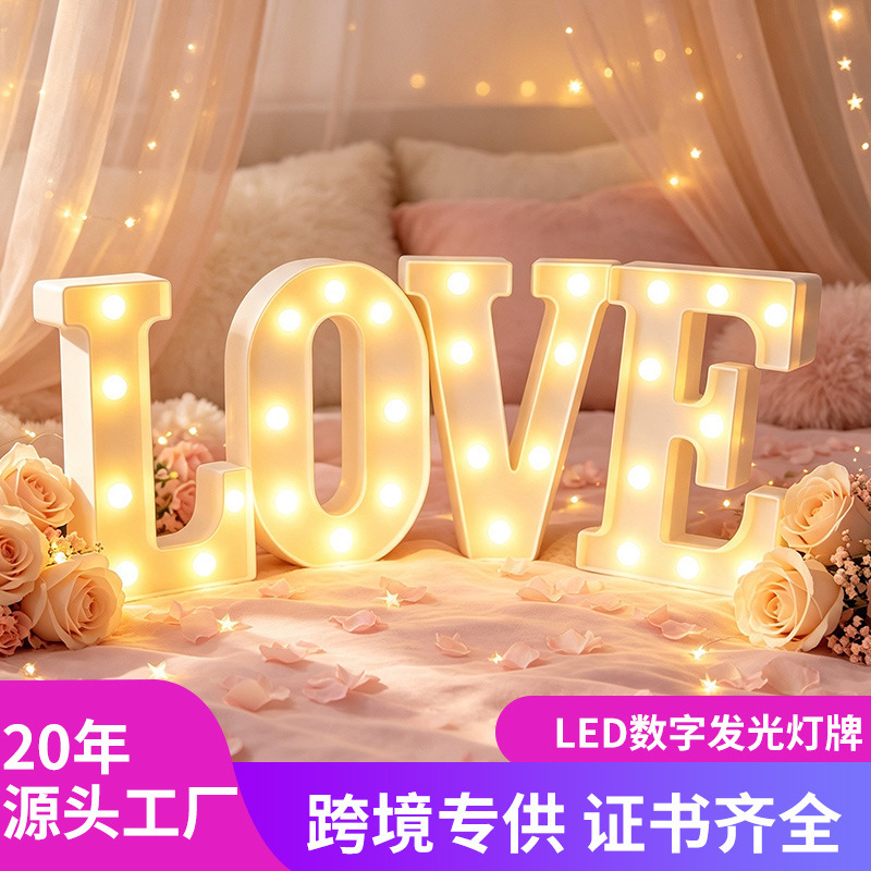 Led Letter Lights, English Numbers, Proposal Shapes, Happy Birthday Arrangements, Romantic Surprise Scene Decoration Lights