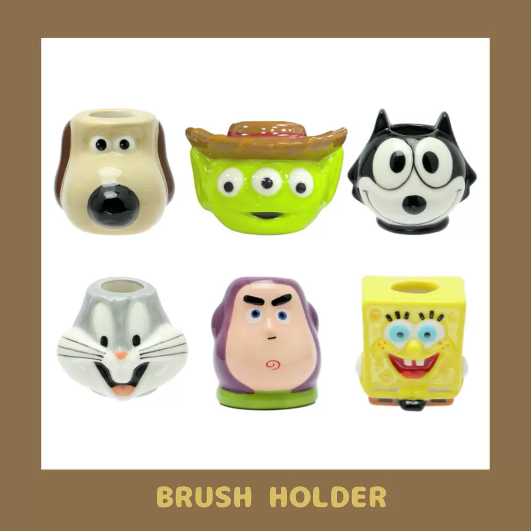 Креативный мультяшный керамический держатель для зубных щеток Губка Боб филе кошка милая ванная комната для хранения зубных щеток украшения украшения