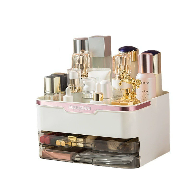 Cosmetic capacious storage box, table dressing table, storage system, lipstick for skin care