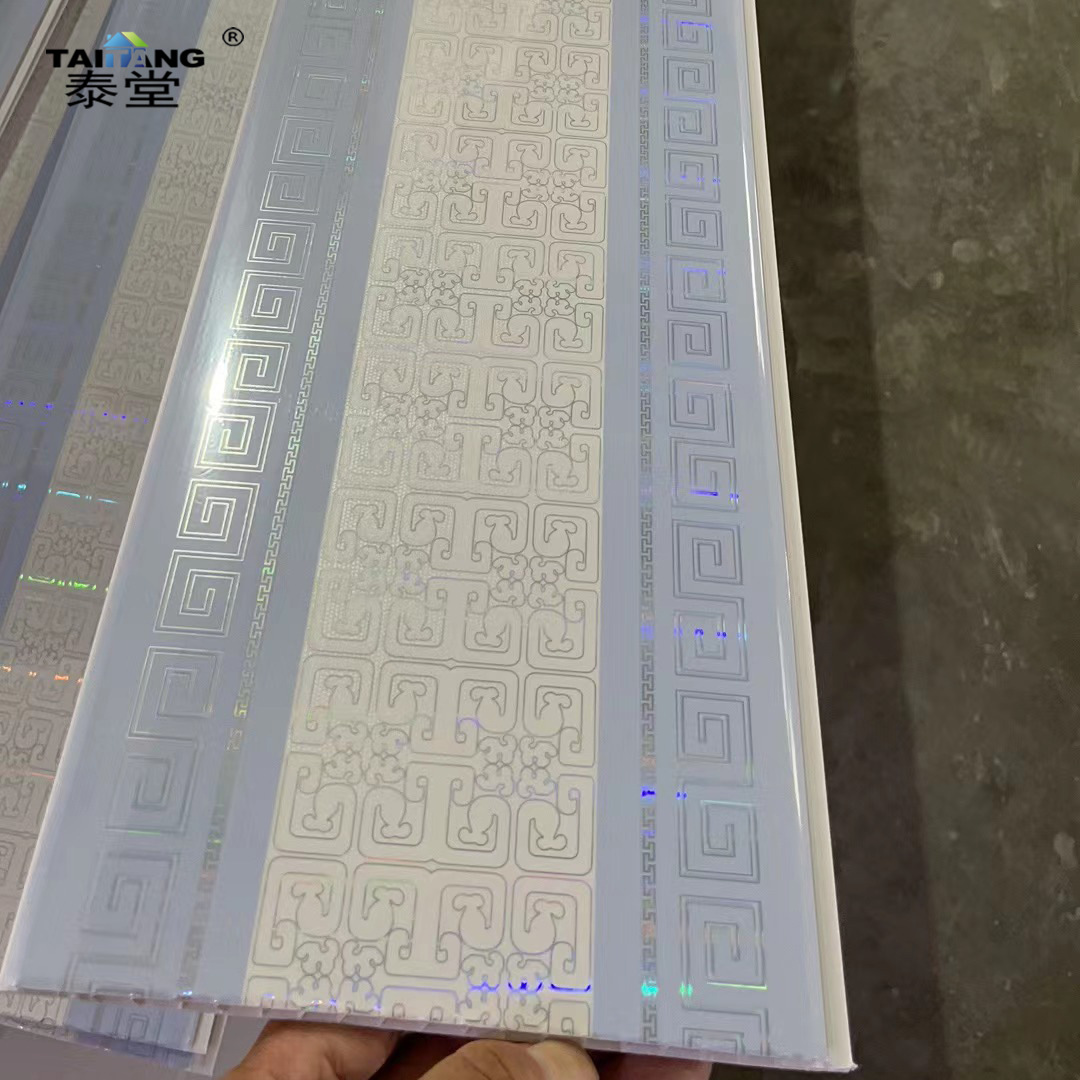 200*7.5mm Panama Pvc Placa de revestimiento Plain Ceiling Wooden Pared Panel