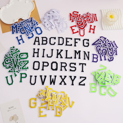 クリエイティブ刺繍文字パッチ DIY 26 英字衣類バッグ靴と帽子装飾アクセサリー布パッチ