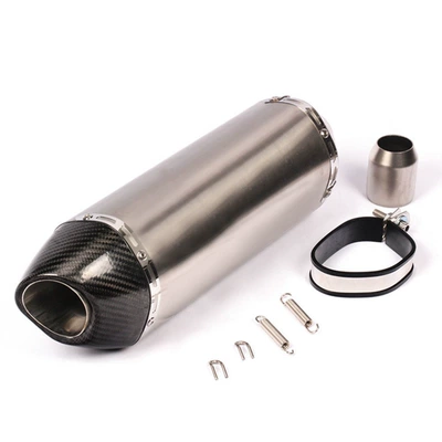 Motorcycle modified exhaust pipe R1R3R25 GSXR750 Z1000 CBR1000 R77 carbon fiber (Exhaust pipe) - ar77-titanium-body-with-real-carbon-head
