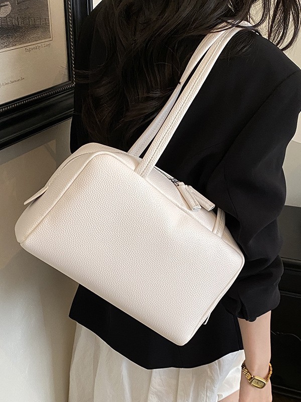 Bolso para mujeres 2026 nuevo nicho coreano litchi pattern commuting versátil bolso de hombro portátil brazo bolso casual