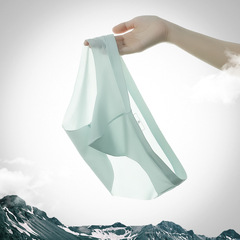 New men's underwear ice silk invisible sexy triangle briefs solid color blue slim-fit shorts summer bottom underpants