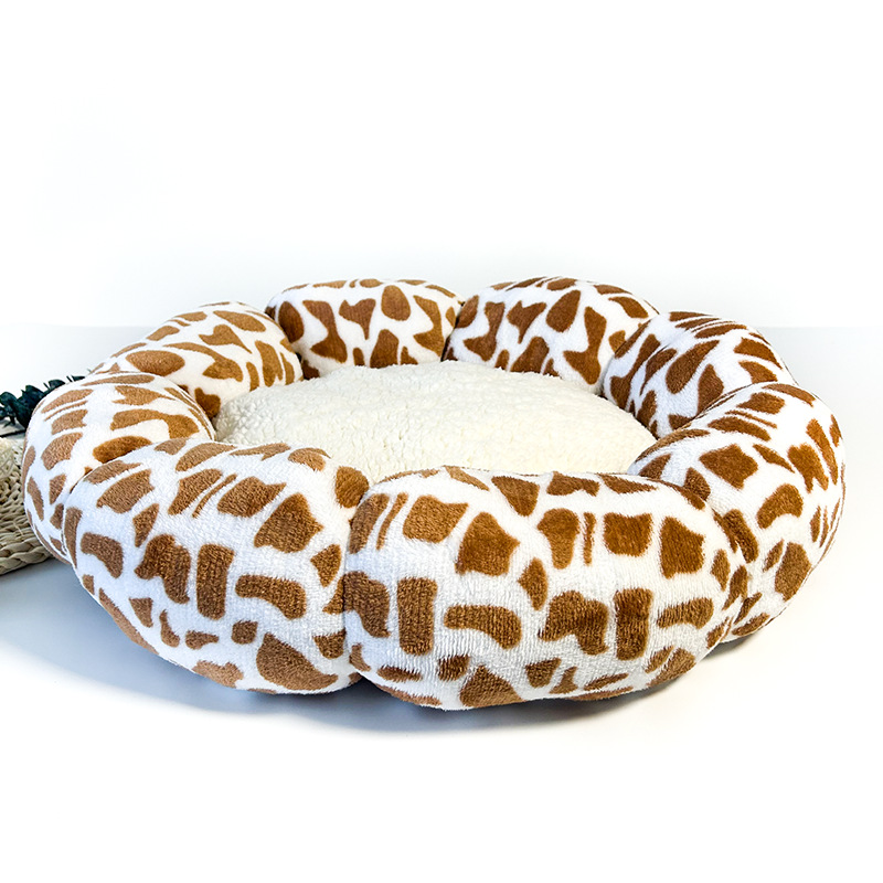 Odpowiednie zimowe legowiska dla psów i kotów, zapewniające ciepło zwierzętom, grube maty w kształcie kwiatów, uniwersalne dla kotów i psów_voghion.com