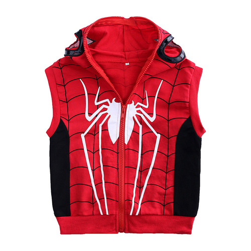 Boys suit 2024 spring children's clothing new spider zipper sweatshirt three-piece set 1-4 years old one piece drop shipping